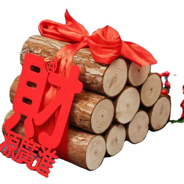 Housewarming Wood and Firewood Decorations for a New Home, Good Fortune and Prosperity, Auspicious Move-In Ceremony Supplies