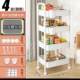 Cart-Style Storage Rack for Kitchen, Bedroom, Multi-Layer Baby Snack Organizer, Mobile Bathroom Storage Shelf