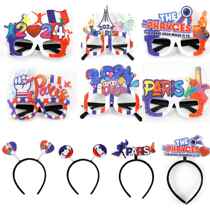 2024 Paris Games France headband sports-themed decorative glasses cheerleading props