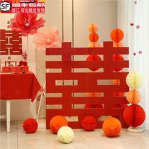 Large three-dimensional happy character floor-standing KT board background wall wedding engagement banquet wedding decoration layout dressing supplies collection