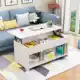 Полный теплый белый подъемный журнальный столик