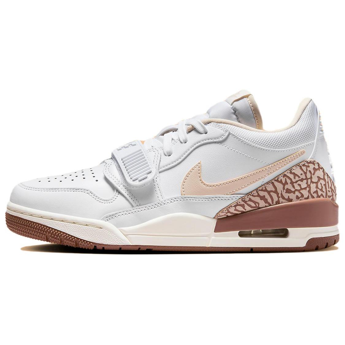 Jordan Legacy 312 舒适 支撑防滑 低帮 复古篮球鞋 女款 白棕