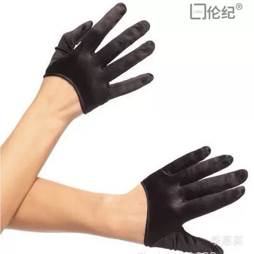 Короткие перчатки, черный аксессуар, стиль Лолита, косплей