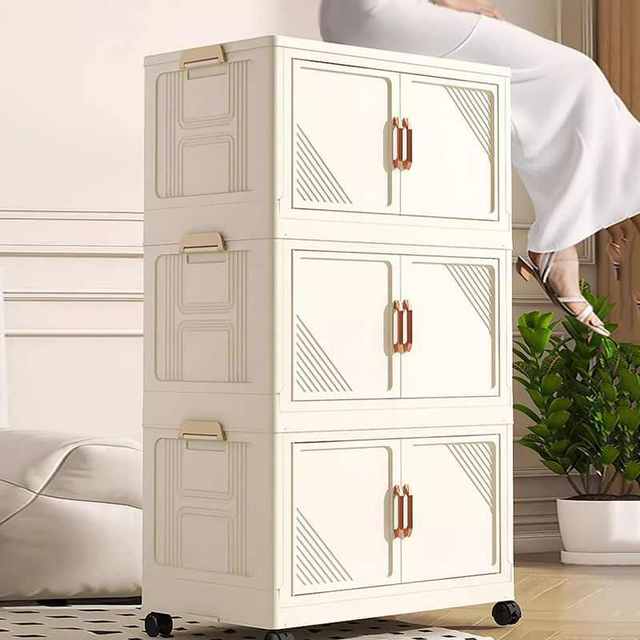 Children's wardrobe storage cabinet without installation baby clothes sorting household snacks plastic storage rack bedroom storage cabinet