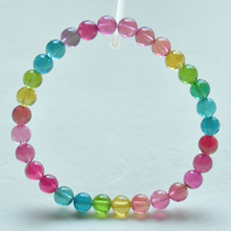 Brazilian Natural Rainbow Color Standard Tourmaline Bracelet Womens Beads 6mm Weight 10 5g Candy Color Bracelet 28906