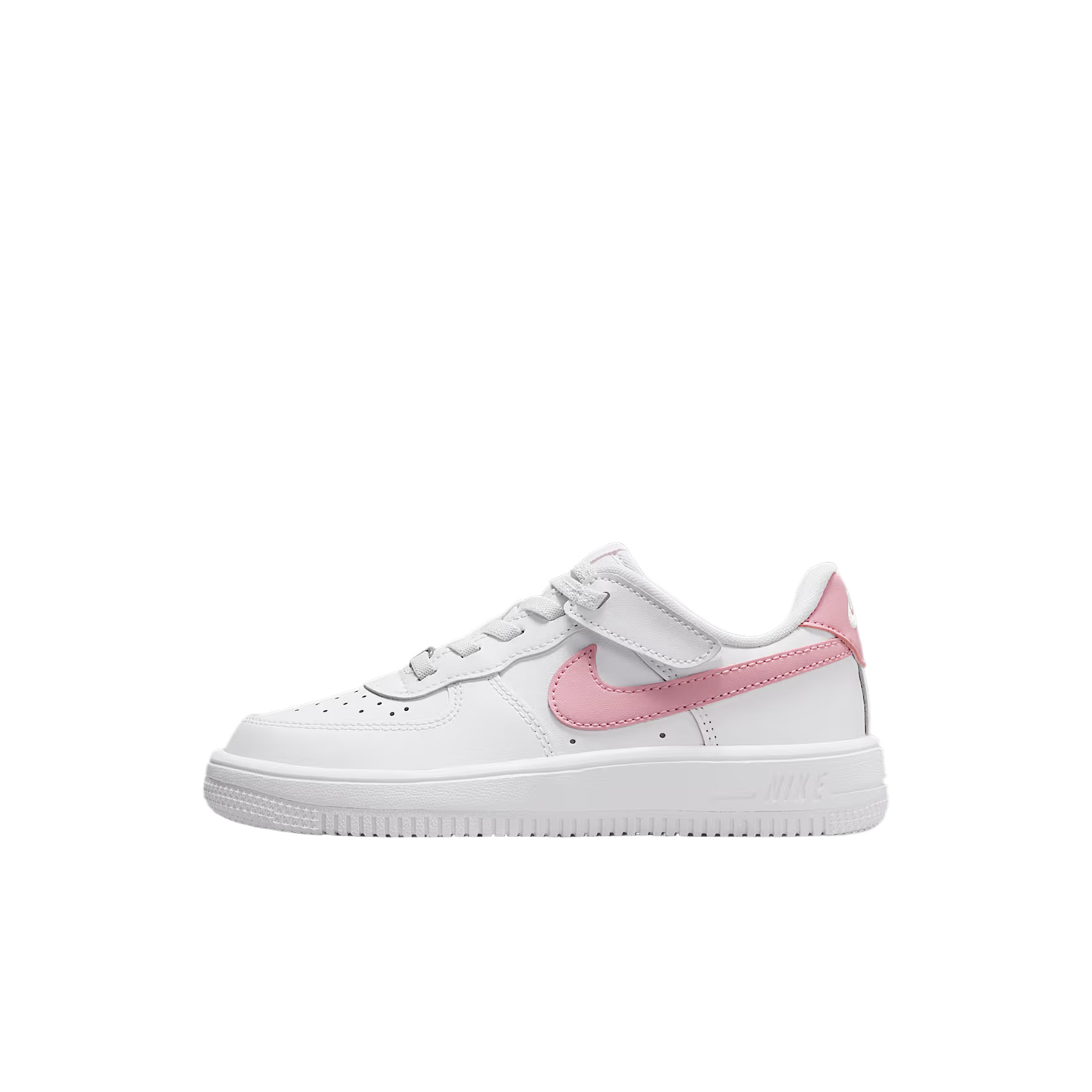 Nike Force 1 Low 舒适百搭时尚柔软 儿童休闲鞋 粉白 中小童