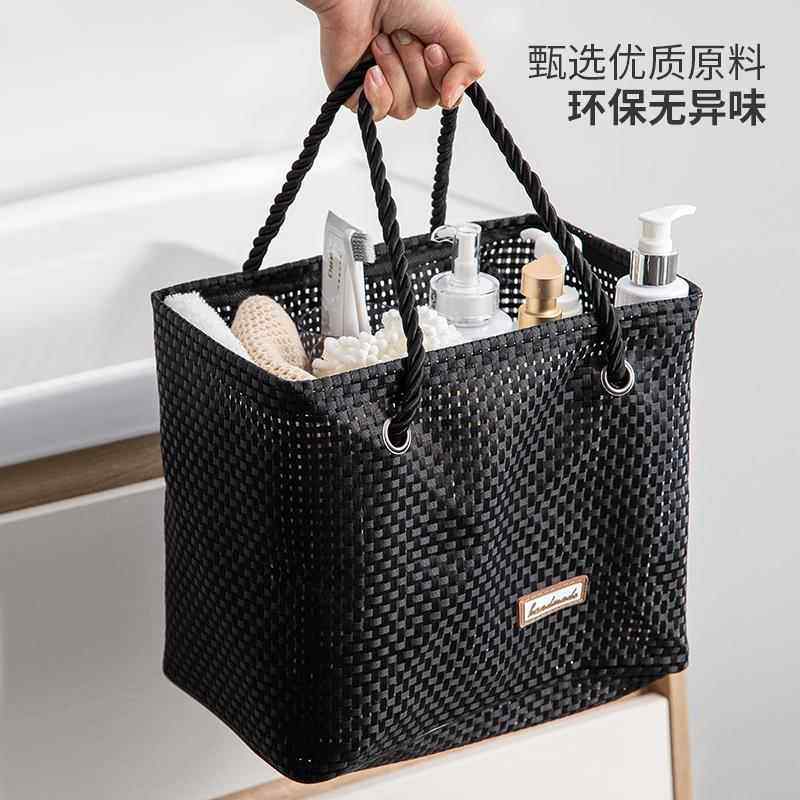 Foldable Mesh Bath Basket with Dry and Wet Separation, Portable Bath Basket for Men, Large Capacity Bath Bag for Women