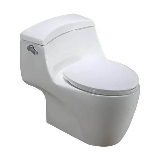 Freestanding Toilet with Side Push Button, Siphon Flush, Large Diameter, Single Hole, Ceramic, Anti-Odor, One-Piece Design for Home, Hotel, and Guesthouse Use