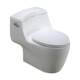 Freestanding Toilet with Side Push Button, Siphon Flush, Large Diameter, Single Hole, Ceramic, Anti-Odor, One-Piece Design for Home, Hotel, and Guesthouse Use