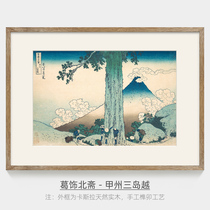 Ukiyoe Katsushika Hokusais Koshu Mishima Koshi decorative painting with solid wood frame