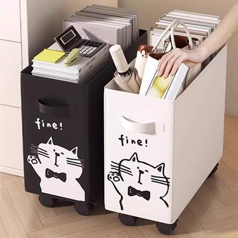 Storage Basket, Storage Bin, Office Dormitory Under-Desk Essentials, Movable Storage Rack, Yoga Mat, Gap Storage, Dirty Clothes Basket