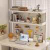 Hole board bookshelf table display rack desk simple cream style storage rack storage rack iron desktop storage rack