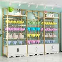 Clothing store shelf bra and underwear display rack against the wall sleeping with fresh smile spinning clothes display cabinet clothing store gold inner color device rack belt