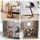 Huimei Living Room Small Coffee Table, Simple Modern Small Tea Table, Solid Wood Hotel and Homestay Sofa Side Table, Bedroom Small Round Table