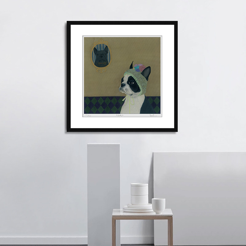 Du Lusheu Living Room decorated cartoon dog simple hanging painting gift 