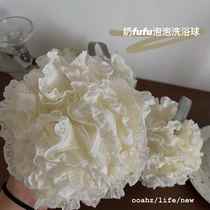 Bathing comfort is up ~ lace bubble bath ball for couples hair shampoo shower flower bubble ball for men and women