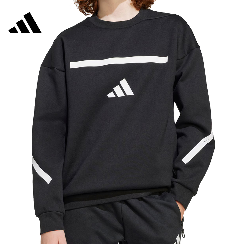 adidas阿迪达斯儿童J ZNE.SWEAT针织运动卫衣JJ4854