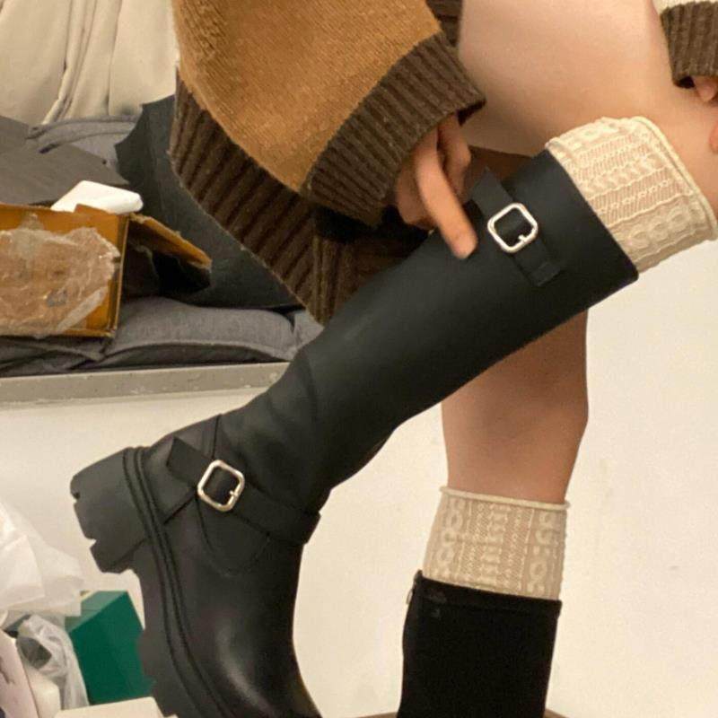 White Lace Trim Sock Covers for Women, Autumn and Winter Mid-Calf Bubble Socks, Leg Warmers, Long Socks to Match Long Boots, Calf Socks