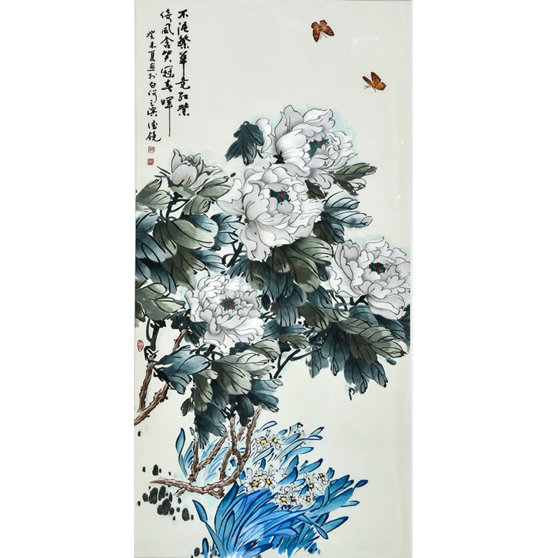 Hand-embroidered collectible silk Bian embroidery is a non-hereditary inheritor of craftsmanship master Wei Dongmei's freehand brushwork