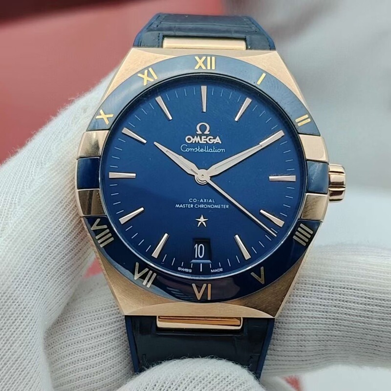 99 New Omega Constellation Series Rose Gold 131.63.41.21.03.001 Automatic Mechanical Men's Watch