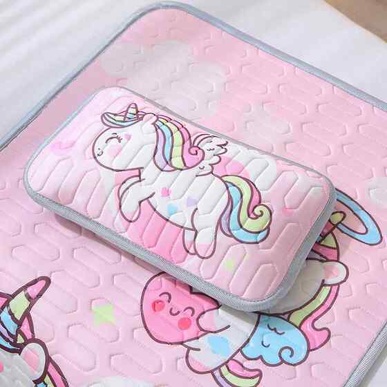 Baby Cooling Mat Manufacturer Direct Sales New Model Children's Latex Two-Piece Set Summer Kindergarten Baby Cartoon Style Soft Mat
