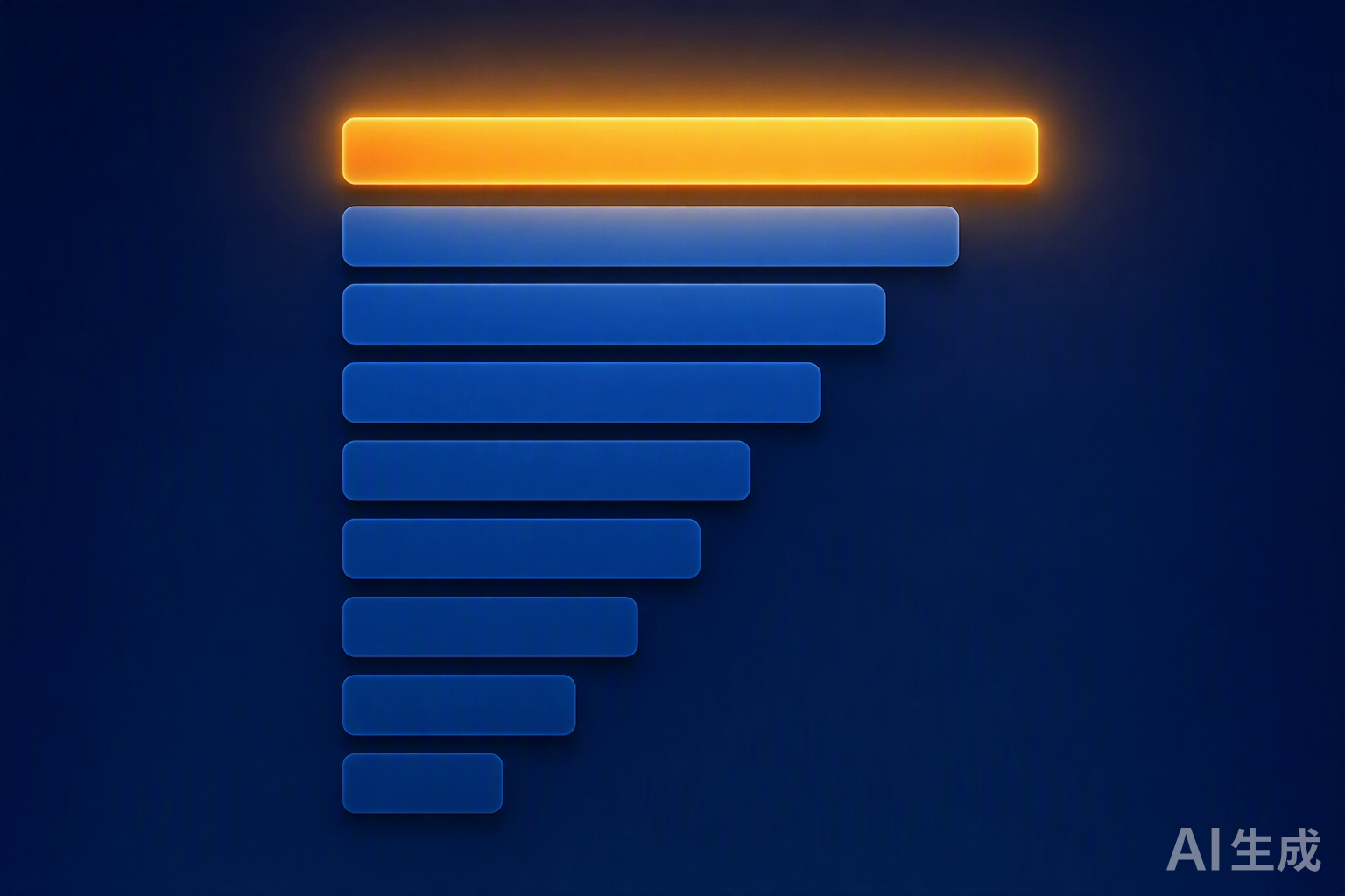 Horizontal bar chart showing ranking distribution