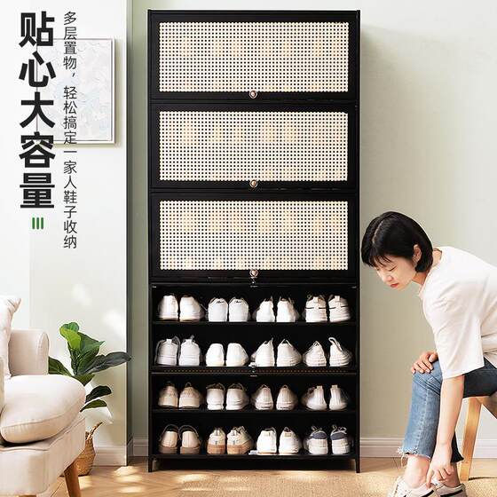 Multi-Functional Shoe Rack with Integrated Shoe Cabinet at the Entrance, Multi-Layer Floor-Standing Storage Cabinet for Home Use, Simple for Living Room