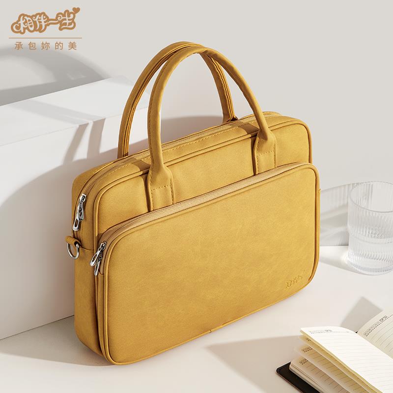 2025 New Laptop Bag Women's Tote Bag Can Hold 14inch Computer Large Capacity Portable Shoulder Suitable for Apple MacBook Lenovo Xiaoxin Dell Huawei 16inch Storage Commuting