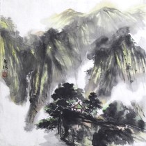 Authenticity pure hand-painted handwritten celebrity calligraphy and painting Chinese painting ink landscape 273 living room hanging painting ink freehand