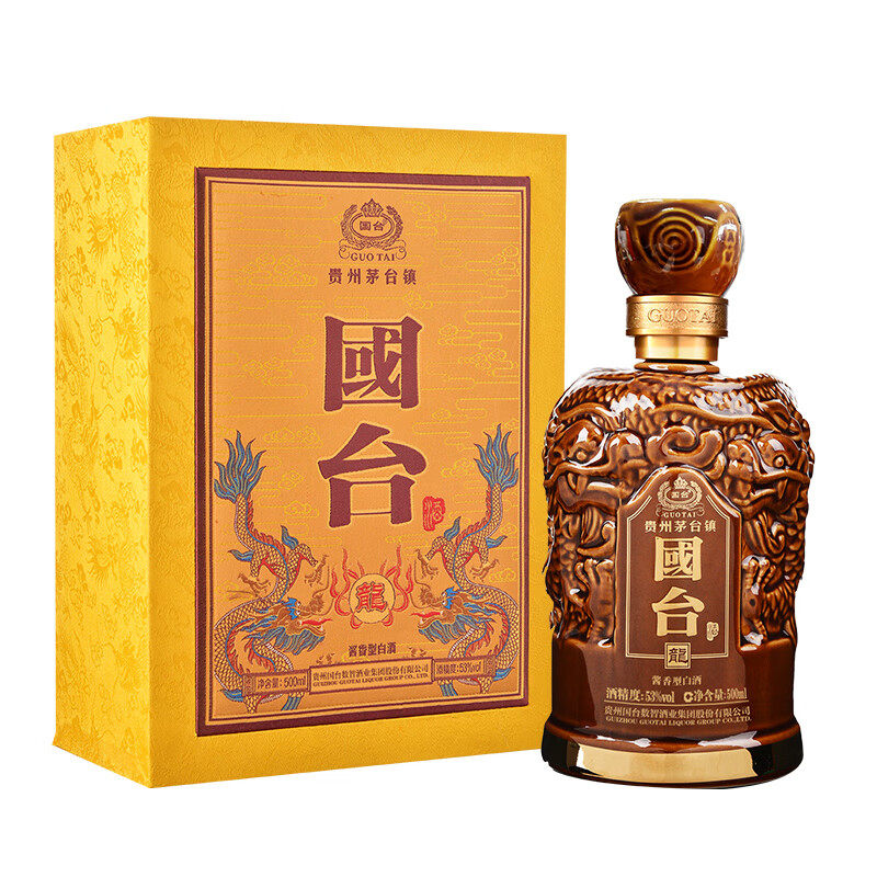 国台龙酒53度酱香型白酒500ml单瓶礼盒装评价- 淘宝网