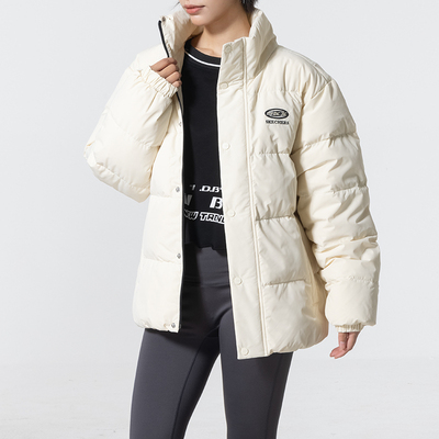 斯凯奇女款外套2025冬季新款户外运动服防风保暖短款立领羽绒服