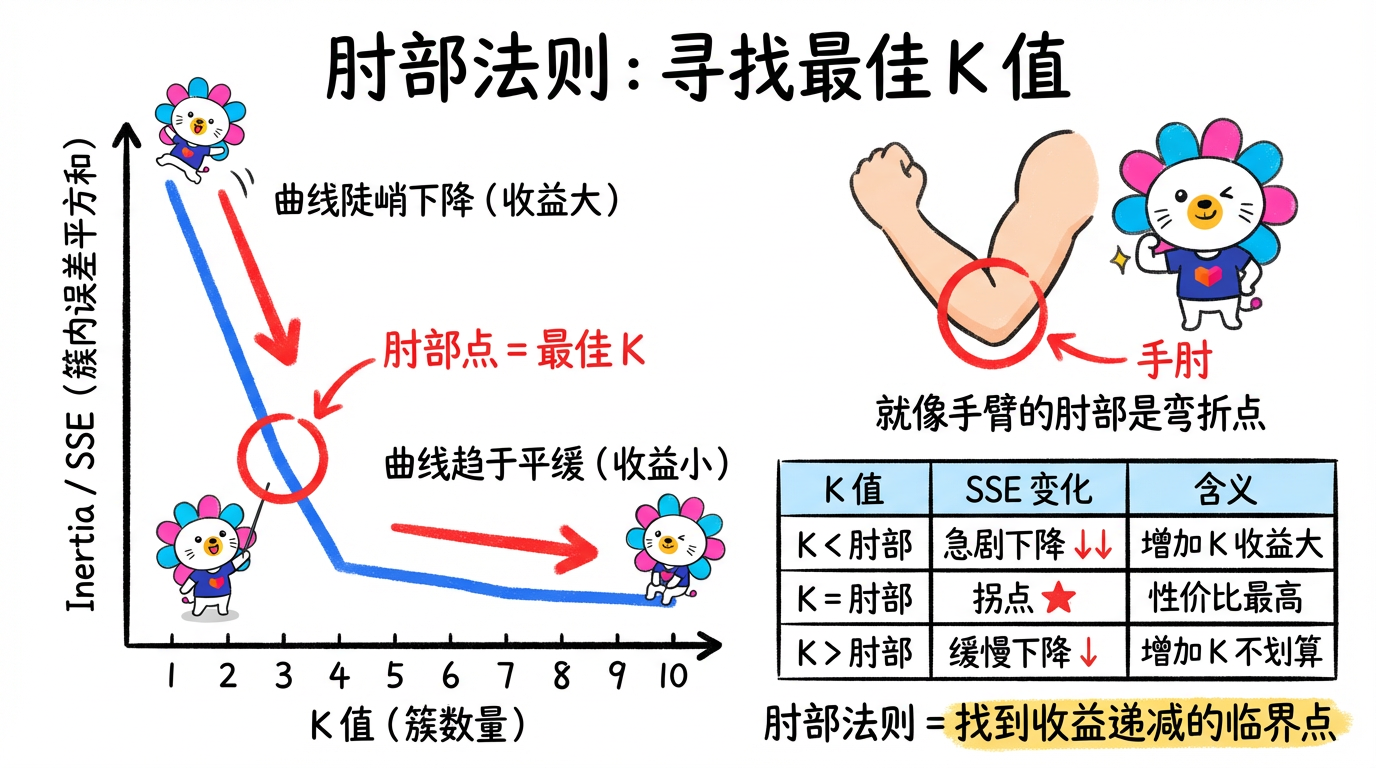 肘部法则示意图