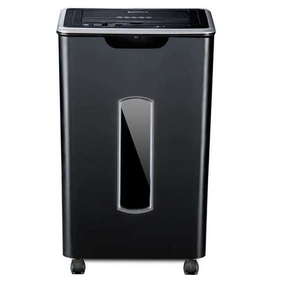 齐心S801碎纸机商用大功率双入口碎卡碎光盘段状全自动碎纸60张粉