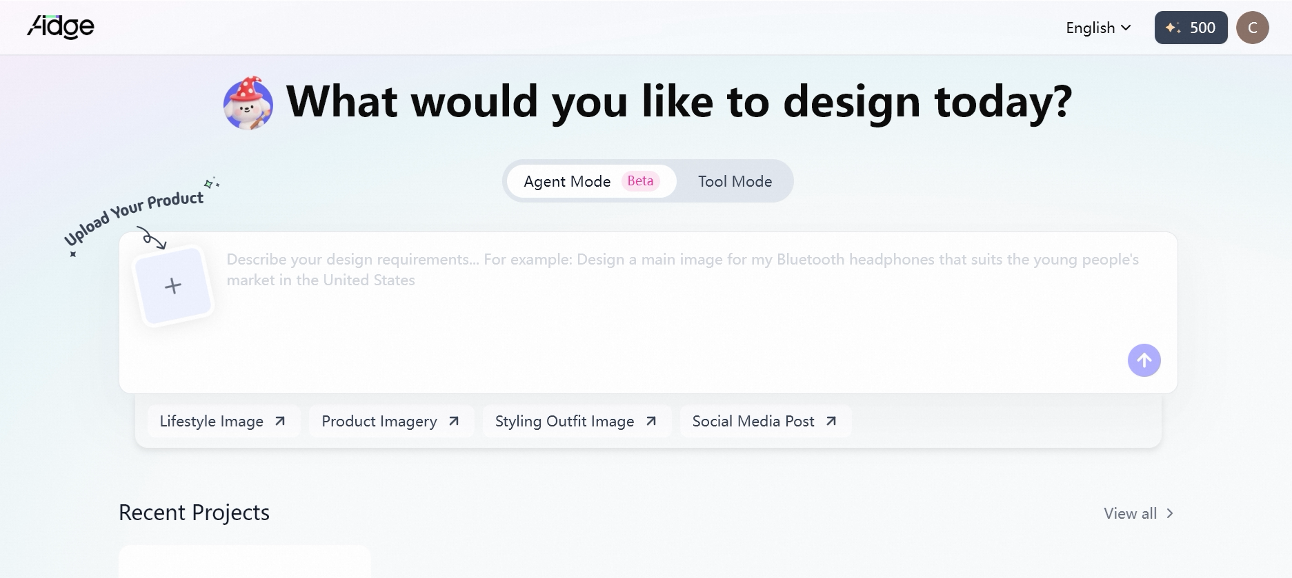 Aidge: User-friendly AI design agent for product images