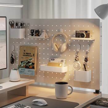 Desktop hole board storage rack desk bezel desk partition vertical hole rack storage no punching table
