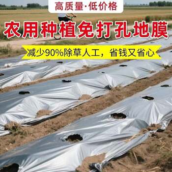 Perforated mulch agricultural film black planting corn special weed-proof vegetable field moisturizing drilled film silver black mulch film