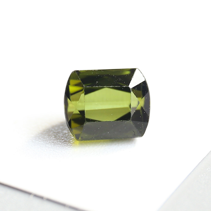 3.79 carat natural green tourmaline bare stone ring crystal clean fire good men and women jewelry customization