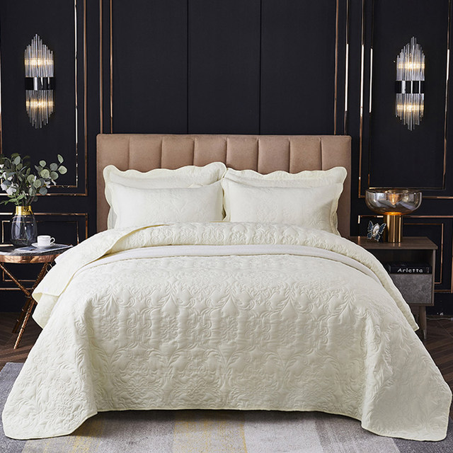 2022 new European style bed cover single-piece cotton thickened quilted sheet three-piece set tatami kang mat universal for four seasons