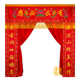 仙家堂口装饰佛道仙堂单遮挡帘布家用红色刺绣挂帘门帘子背景布