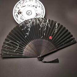 1/ Fan-Style Item for Men, Featuring a Domineering Ancient Style, Easy-To-Open Alloy Folding Fan, Titanium Alloy Fan, Hand-Held Fan