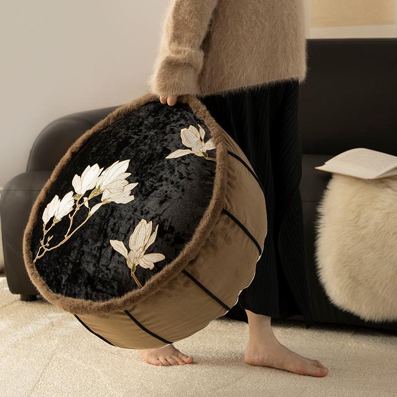 Mulan pouf, new Chinese style bay window futon, removable and washable lazy sofa, tatami cushion, floor non-collapse cushion