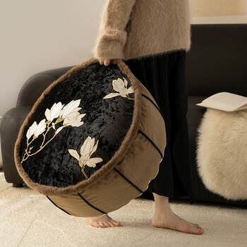 Mulan pouf, new chinese style bay window futon, removable and washable lazy sofa, tatami cushion, floor non-collapse cushion