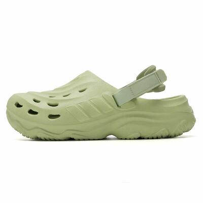 adidas MAXXCLOG EVA 舒适时尚 洞洞鞋 男女同款 绿色