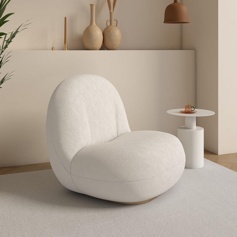 Lambswool Lazy Sofa Tatami Bedroom Living Room Balcony Recliner Internet-Famous White Fat Man Leisure Single Sofa Chair