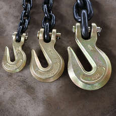 Подъемные цепи 羊角抓钩起重炼条吊索具锰钢铁炼子双钩铁炼吊钩吊石材钩捆绑炼条