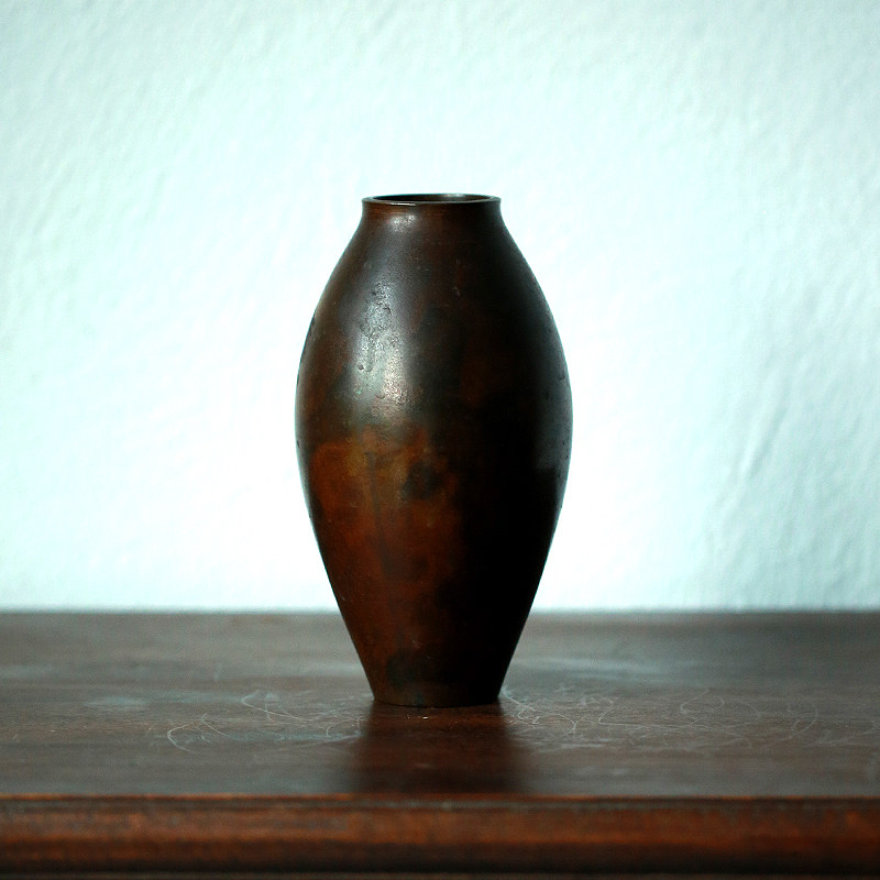 Japanese chronological calligrapher Nagyagawa Masakuyama for the old spotted bronze olive bronze bottle in the inscription