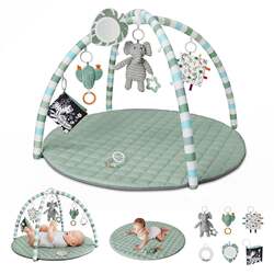 Bracket Cross-Border Bestseller Newborn Baby Fitness Stand Infant Multifunctional Play Mat Round Crawling Mat Foldable