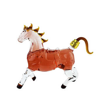 Horse shaped wine bottle, twelve zodiac signs bubble wine bottle, high borosilicate glass wine bottle, glass shape bubble wine bottle decoration