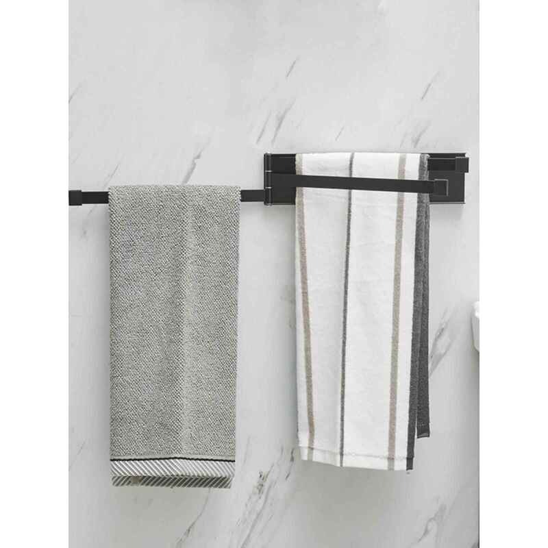 360-Degree Rotating Three-Layer Foldable Towel Rack, Clothes Drying Rack, Magnetic Rag Holder for Refrigerator Side Gap, Space-Saving 360-Degree Rotating Three-Layer Foldable Towel Rack, Clothes Drying Rack, Magnetic Rag Holder for Refrigerator Side Gap, Space-Saving