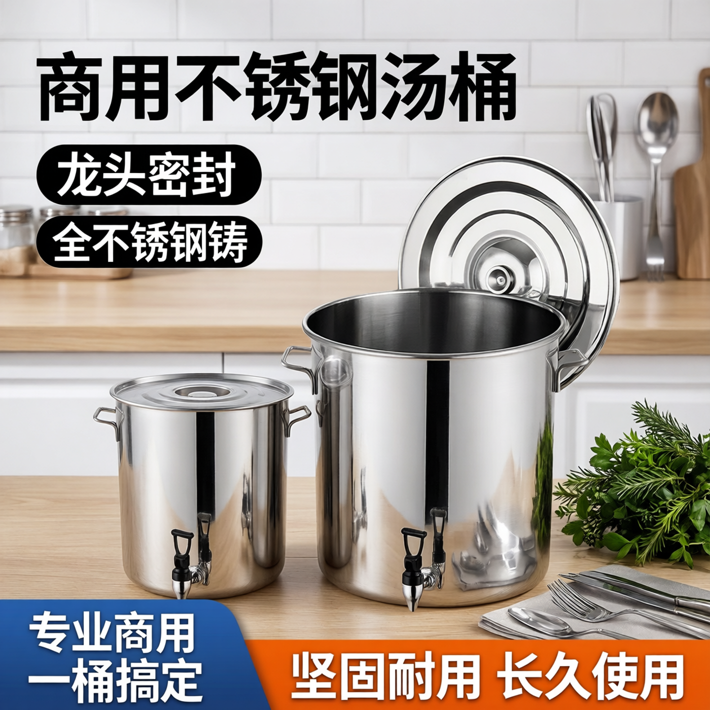 不锈钢桶带龙头饮水桶带盖开水桶茶水桶商用凉茶桶可定制汤桶汤锅